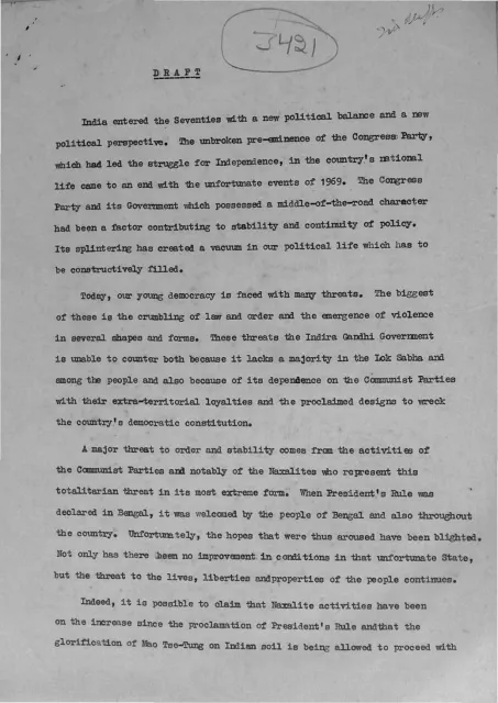 First page of Draft