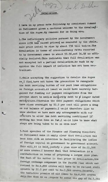 First page of Devaluation