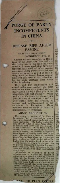 First page of PURGE OF PARTY INCOMPETENTS IN CHINA