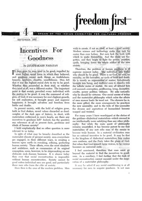First page of Freedom First