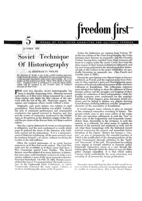 First page of Freedom First