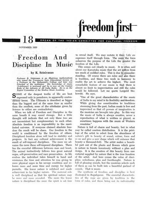 First page of Freedom First