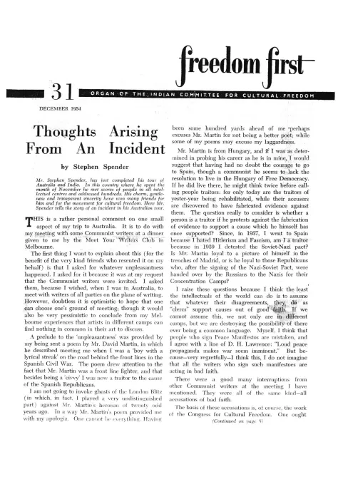 First page of Freedom First