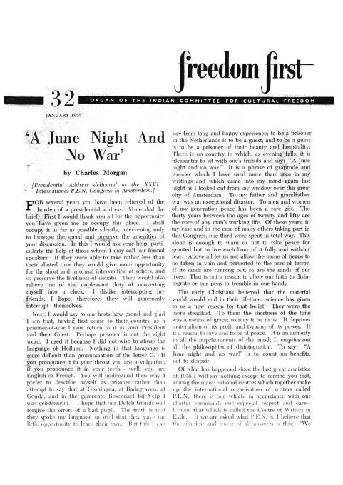 First page of Freedom First
