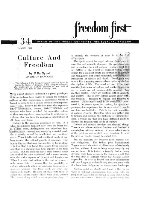 First page of Freedom First