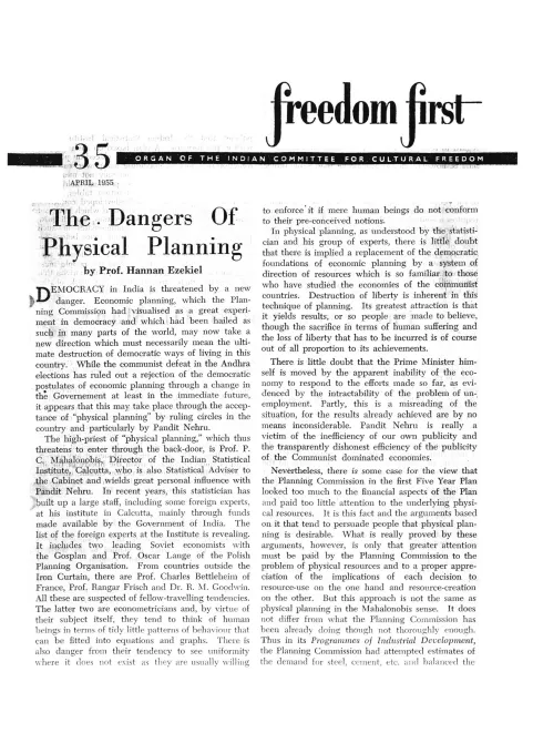 First page of Freedom First