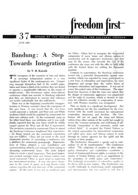 First page of Freedom First