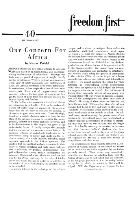 First page of Freedom First