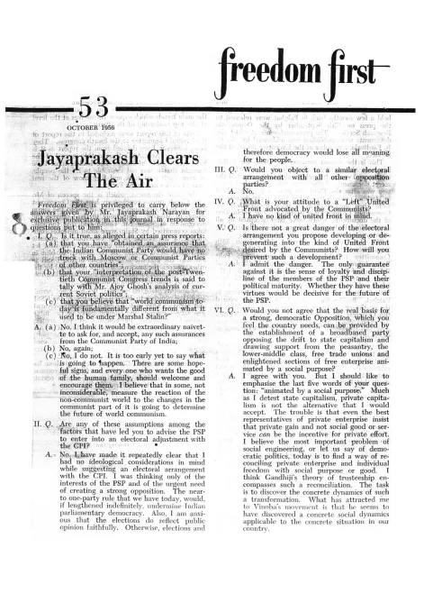 First page of Freedom First
