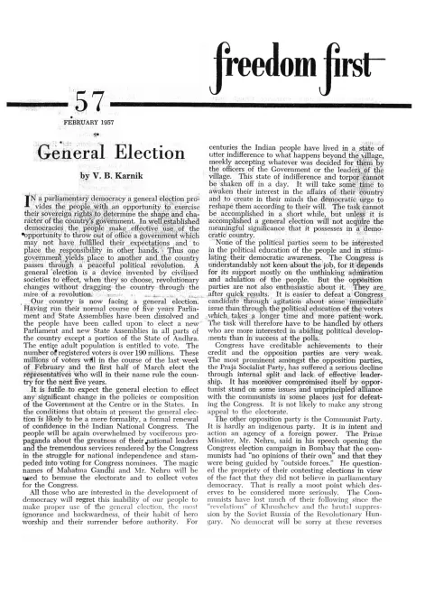 First page of Freedom First