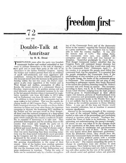 First page of Freedom First