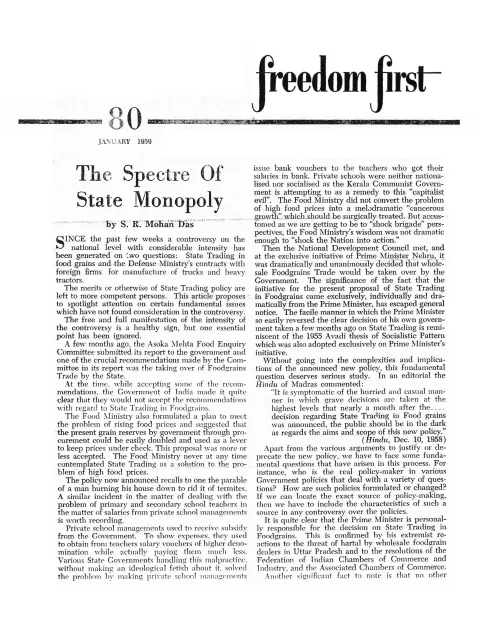 First page of Freedom First