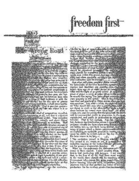 First page of Freedom First