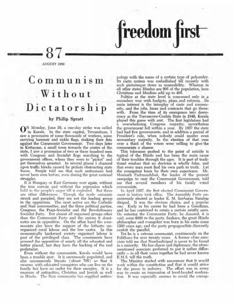 First page of Freedom First
