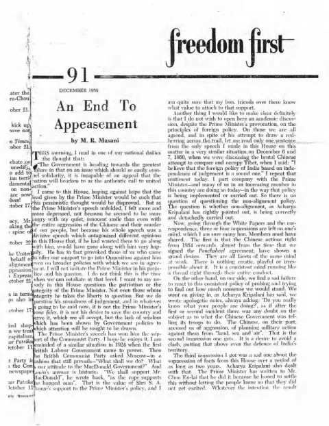 First page of Freedom First