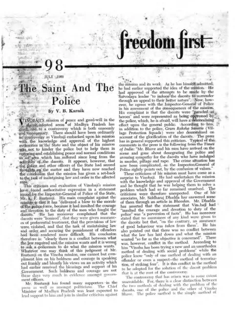 First page of Freedom First