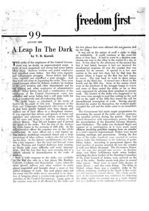 First page of Freedom First