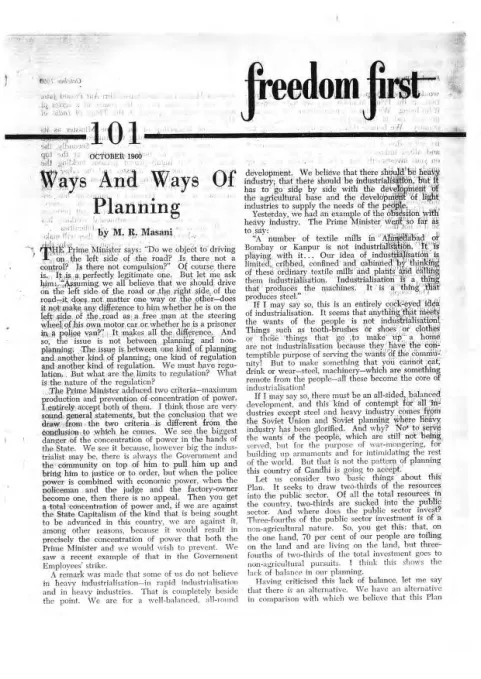 First page of Freedom First