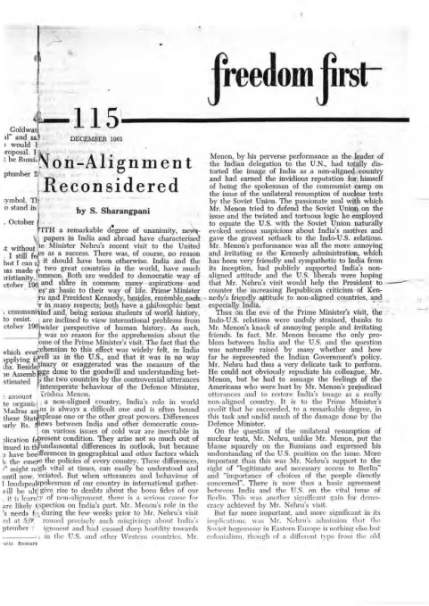 First page of Freedom First