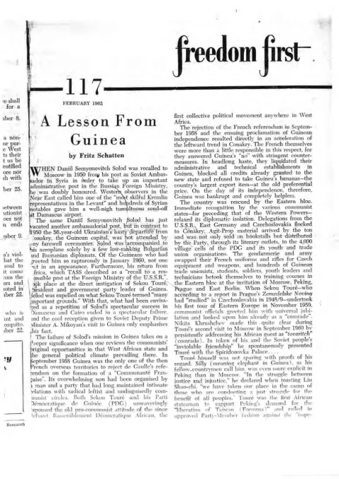 First page of Freedom First