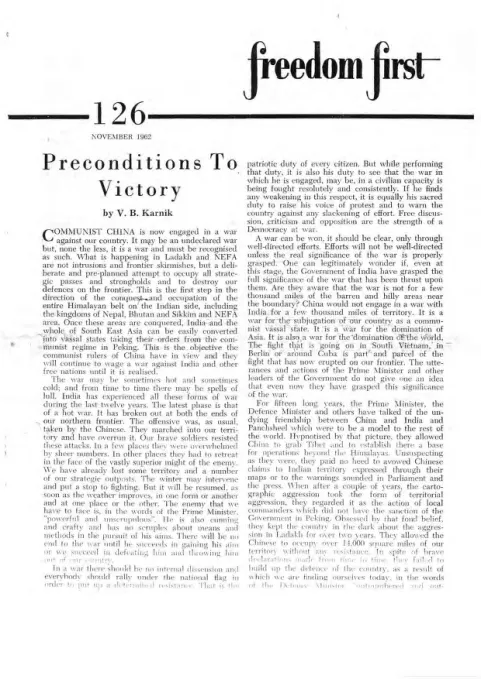 First page of Freedom First