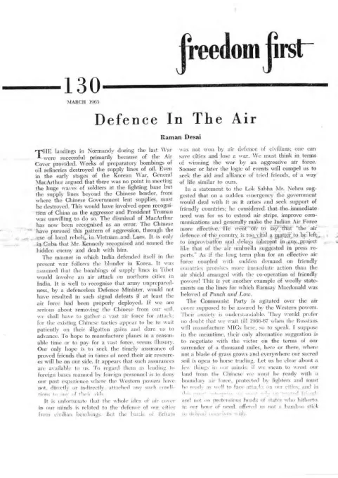 First page of Freedom First