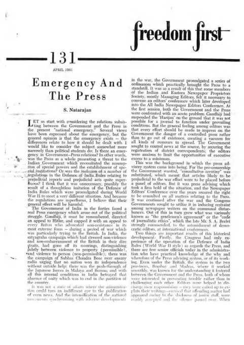 First page of Freedom First