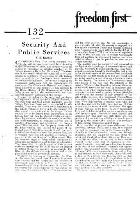 First page of Freedom First