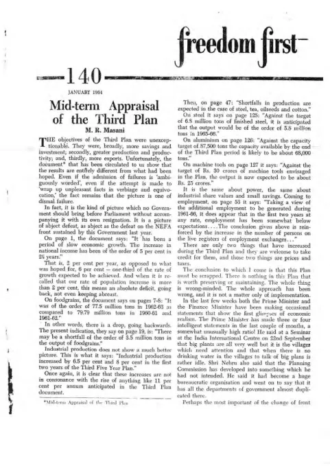 First page of Freedom First