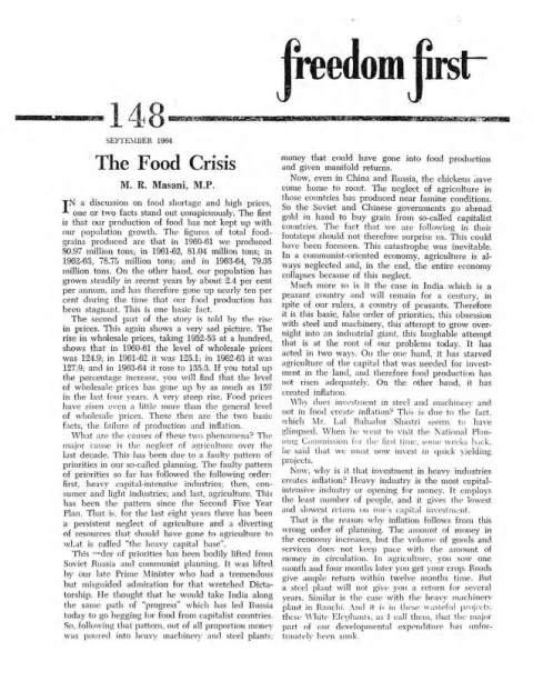 First page of Freedom First