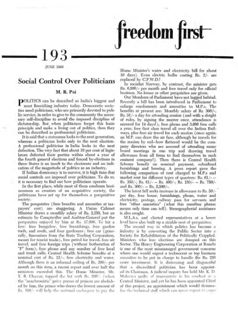 First page of Freedom First