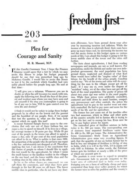 First page of Freedom First