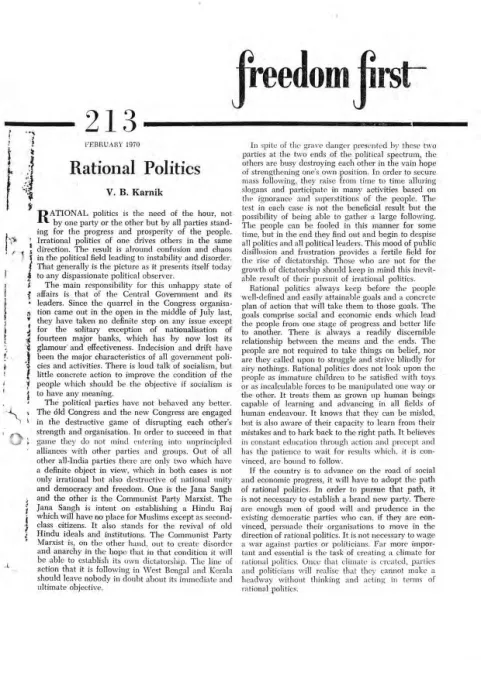 First page of Freedom First