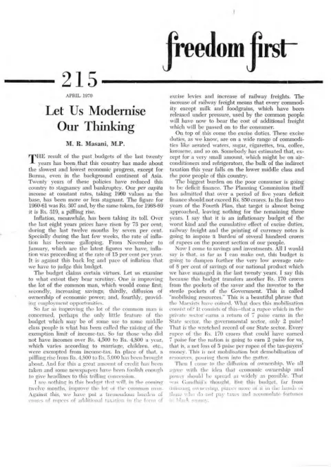 First page of Freedom First