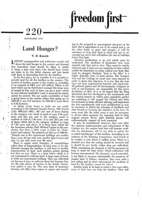 First page of Freedom First