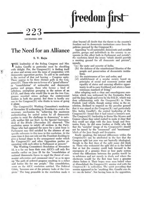 First page of Freedom First