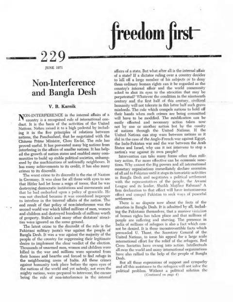 First page of Freedom First