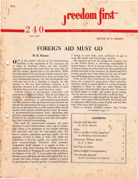 First page of Freedom First