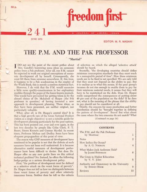 First page of Freedom First