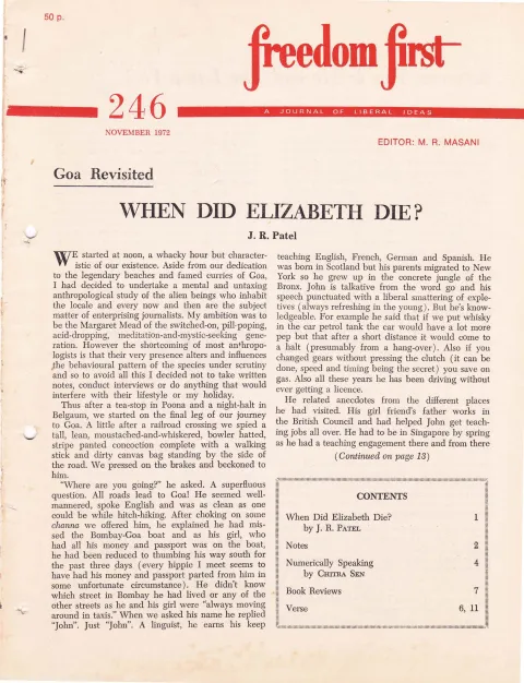 First page of Freedom First