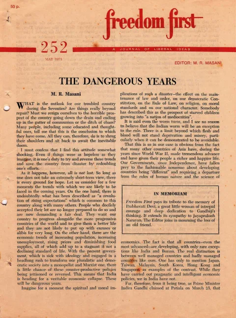 First page of Freedom First