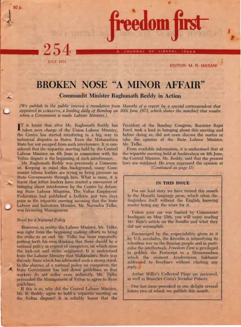 First page of Freedom First