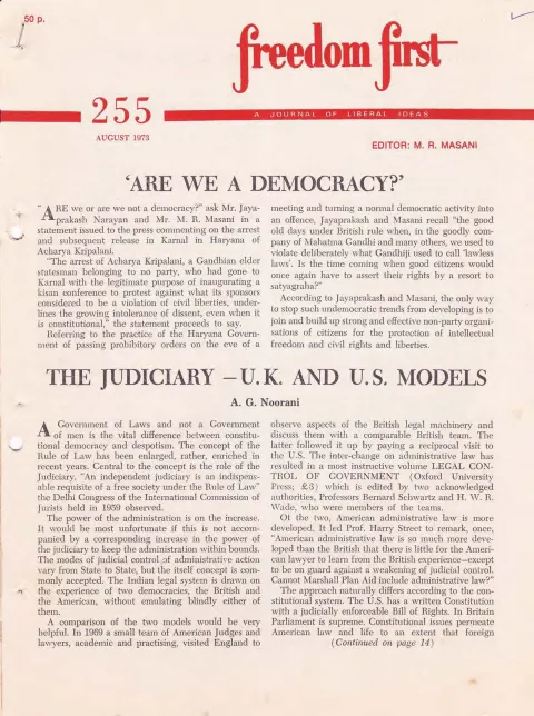 First page of Freedom First