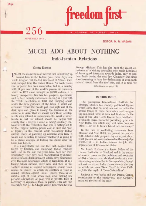 First page of Freedom First