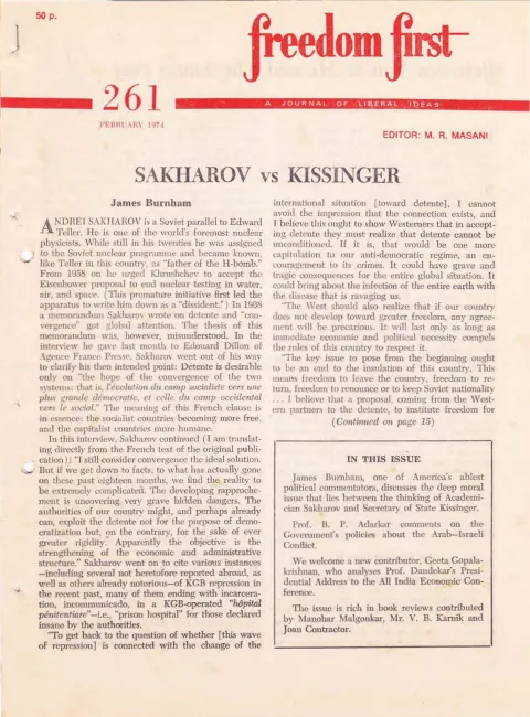 First page of Freedom First