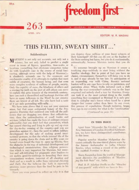 First page of Freedom First