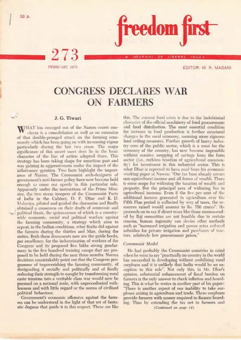 First page of Freedom First