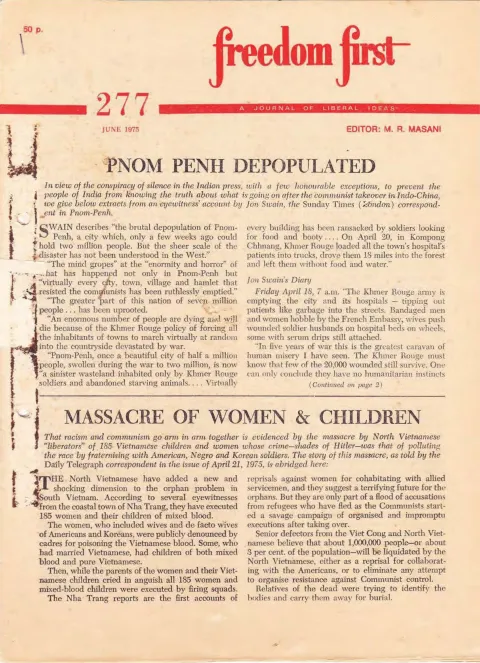 First page of Freedom First