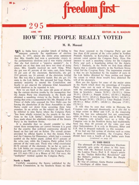 First page of Freedom First