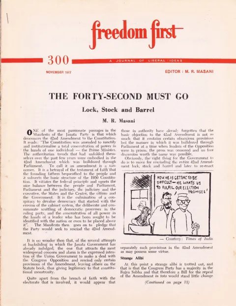First page of Freedom First